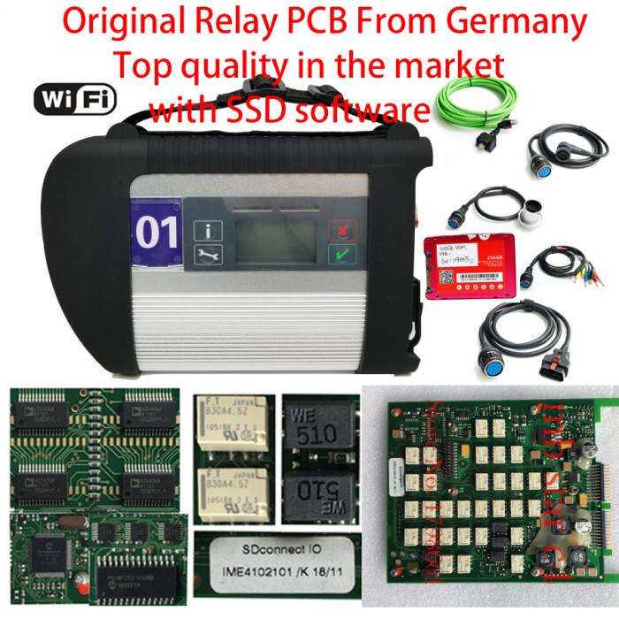 Top Quality mb star c4 Original Relay PCB From Germany 3/2022 With WIFI Star Diagnosis c4 For Car&Truck 12V/24V