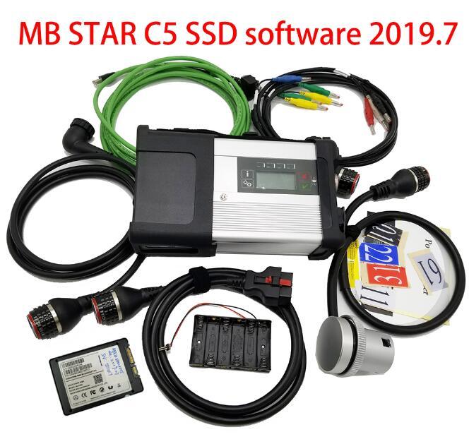 Top Quality MB STAR C5 Car Diagnostic Tool MB SD Connect Compact 5 Update by MB Star Diagnosis c4 Support Wifi with Software SSD