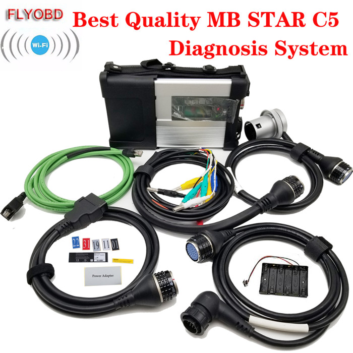 Top Quality MB STAR C5 Car Diagnostic Tool MB SD Connect Compact 5 Update by MB Star Diagnosis c4 Support Wifi with Software SSD