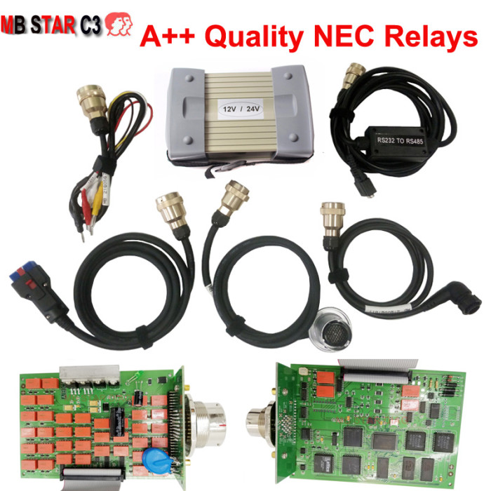 TOP Quality MB STAR C3 Pro Multiplexer OBD Auto diagnostic-Tool STAR C3 pro for Car&Truck with Software HDD Plus Laptop CF-19