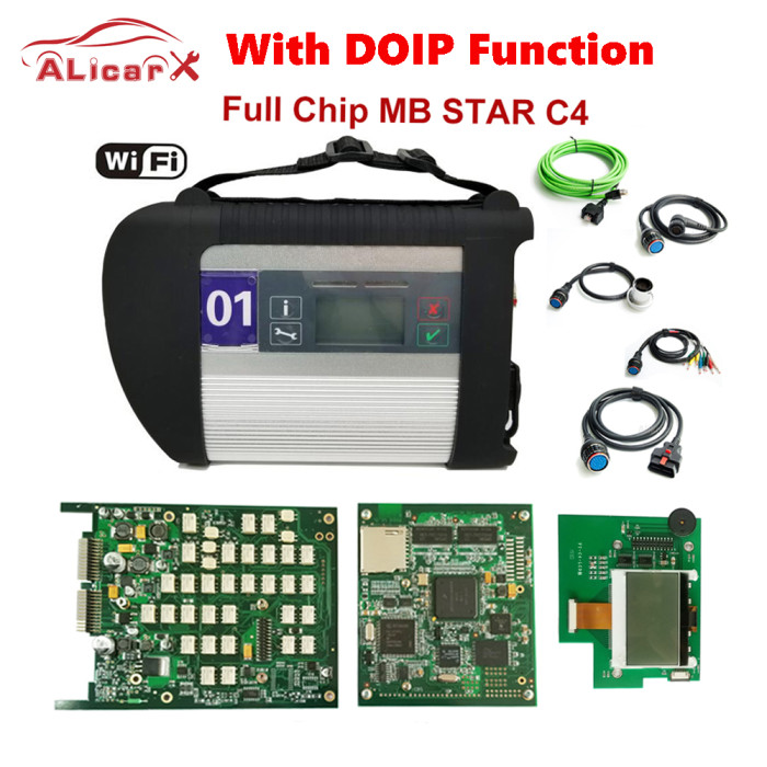 DOIP MB Star C4 Plus with Original Relay PCB ADG426B &AM79C874VI MB Star C4 SD Connect with WIFI work with Car and Truck