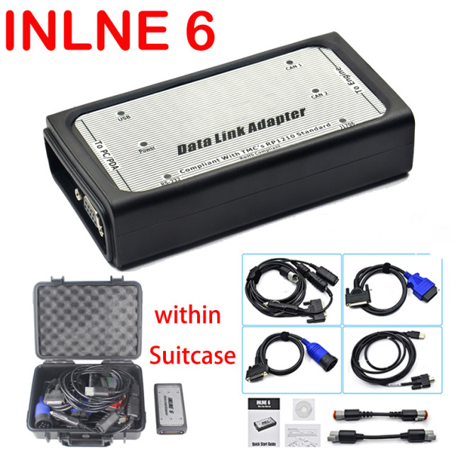 2021 INLINE 6 Data Link Adapter Insite Latest V8.7 Heavy Duty Diagnostic Tool Scanner Interface Inline6