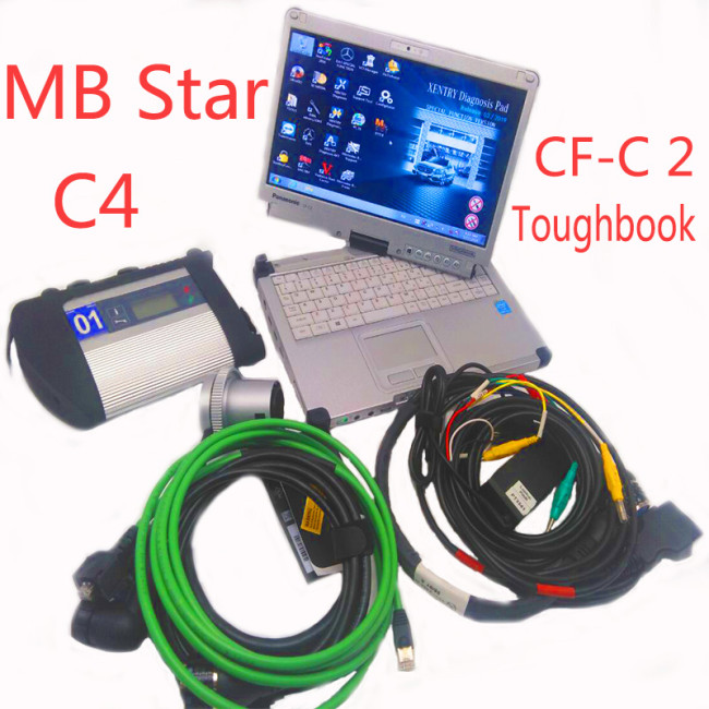 New 202-03 Software forMB Star SD Connect C4 with Laptop CF-C2 i5 for Dignosis C4 Car Diagnostic Tool SD Compact 4 OBD2 Scanner