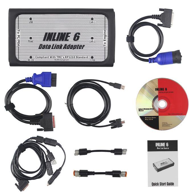 2021 INLINE 6 Data Link Adapter Insite Latest V8.7 Heavy Duty Diagnostic Tool Scanner Interface Inline6