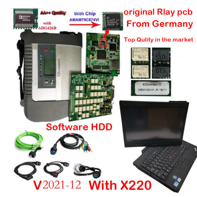 Original Quality MB STAR C4 Original Relay PCB AM79C874VI &ADG426 with X220 laptop V3/2022 Ready to work