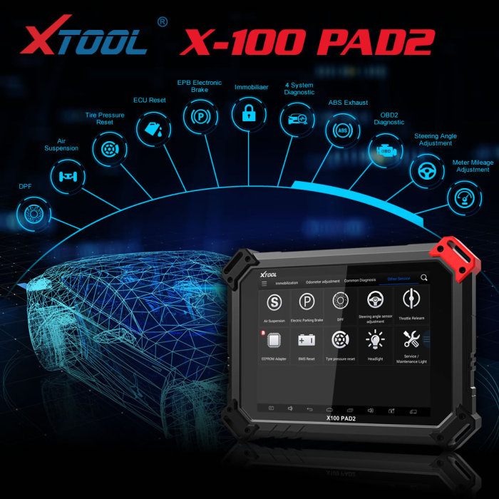 [US Ship] XTOOL X-100 PAD 2 Special Functions Expert Update Version of X100 PAD