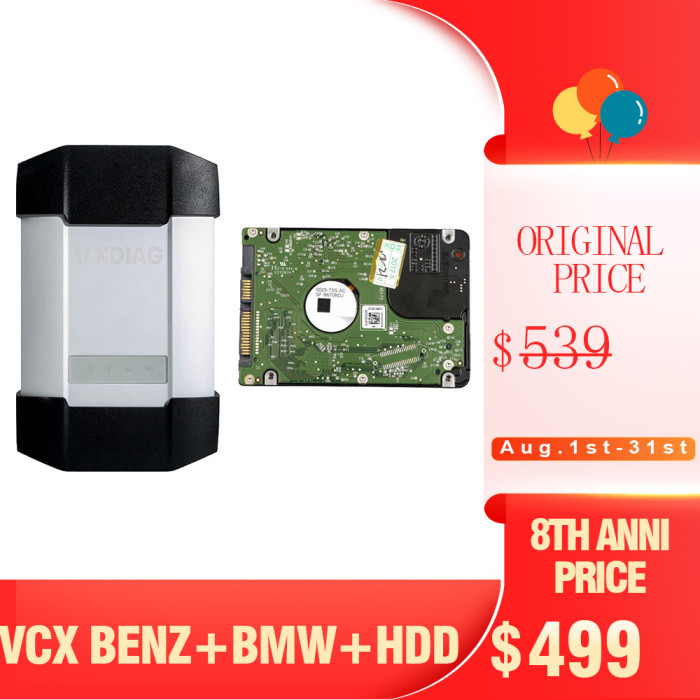 [8th Anni Sale] New ALLSCANNER VXDIAG MULTI Diagnostic Tool for BMW and BENZ With 1TB Hard Drive for BMW/BENZ 2 in 1