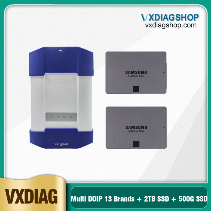 Complete Version VXDIAG VCX Multi DOIP Support 13 Car Brands incl JLR DOIP & PW3 with 2TB & 500GB Software SSD