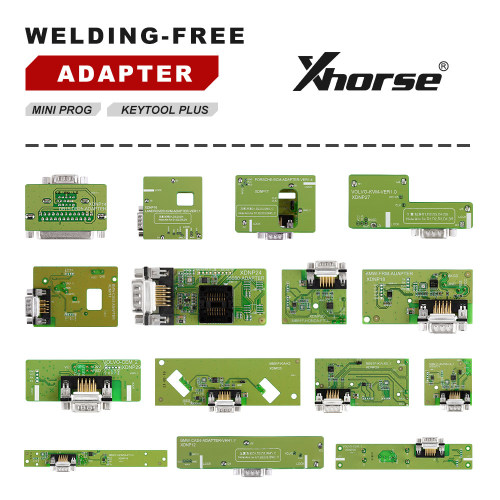 Xhorse Solder-Free Adapters and Cables Full Set XDNPP0CH 16pcs Work with VVDI Prog/ MINI PROG and KEY TOOL PLUS