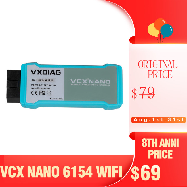 [8th Anni Sale] (Ship from US/UK) WIFI Version VXDIAG VCX NANO 6154 Support UDS Protocol and Multi-language Free Shipping