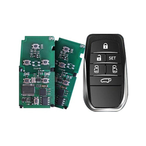 2022 Newest Lonsdor P0120 8A Chip 5/6 Buttons Smart Key PCB with Shell for Alphard/Vellfire/Alpha MPV Car Frequency Convertible Frequency Switchable