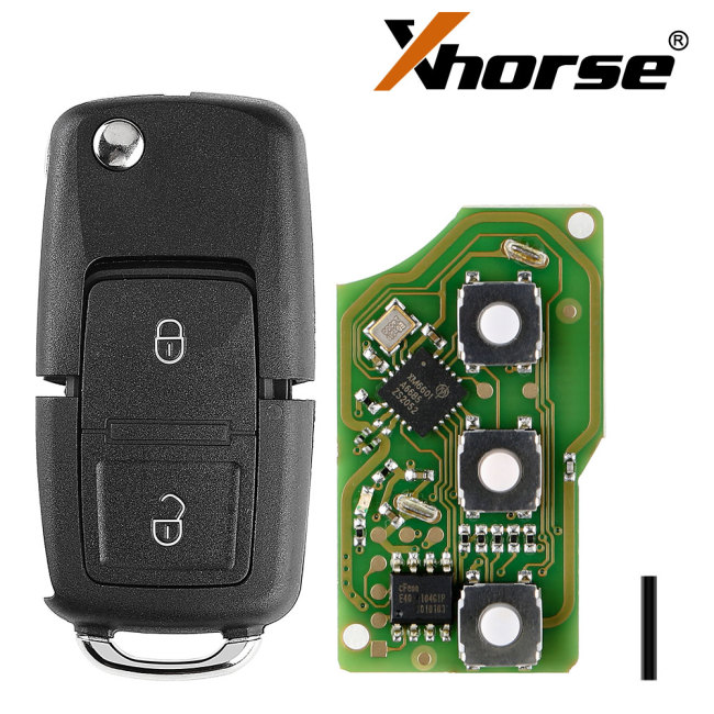[US Ship] Xhorse XKB508EN Wire Remote Key B5 Style 2 Buttons work with MINI Key Tool/VVDI2 5pcs/lot
