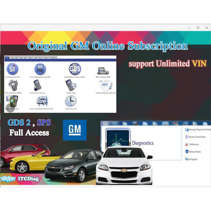 Original GM Online Subscription for One Year Work with VXDIAG VCX NANO GM / VXDIAG Multi incl GM