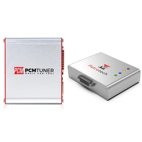 PCMtuner ECU Programmer Plus Fetrotech Tool ECU Programmer Silver Color Supports MG1 MD1 EDC16 MED9.1 ECUs