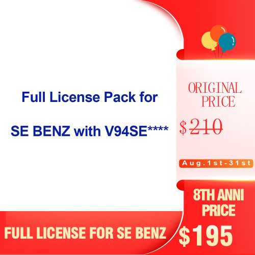 [8th Anni Sale] VXDIAG Full Brands Authorization License Pack for VCX SE BENZ DOIP with SN V94SE****