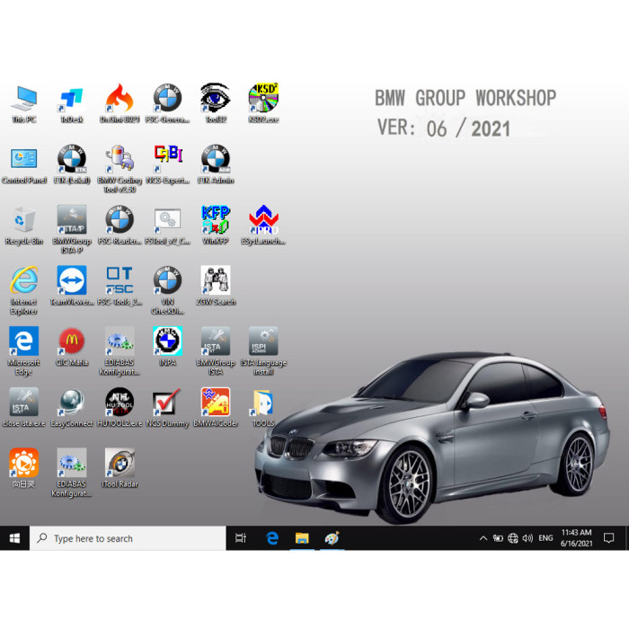 V2022.6 BMW ICOM Software HDD Win10 System ISTA-D 4.35.20 ISTA-P 3.70.0.200 with Engineers Programming 500GB Hard Disk