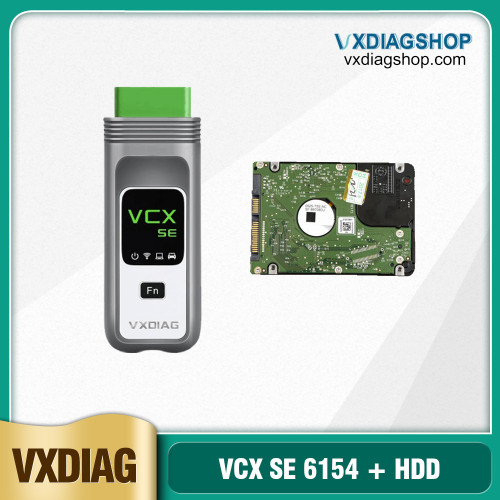 [8th Anni Sale] VXDIAG VCX SE 6154 OBD2 Diagnostic Tool for VW Audi Skoda with 500G V9.10 Software HDD and Engineering V14.0.0 Supports WIFI
