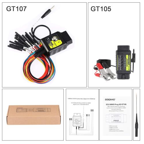 2022 Newest GODIAG GT105 ECU IMMO Kit Plus GT107 DSG Gearbox Data Read/Write Adapter for DQ250, DQ200, VL381, VL300, DQ500, DL501