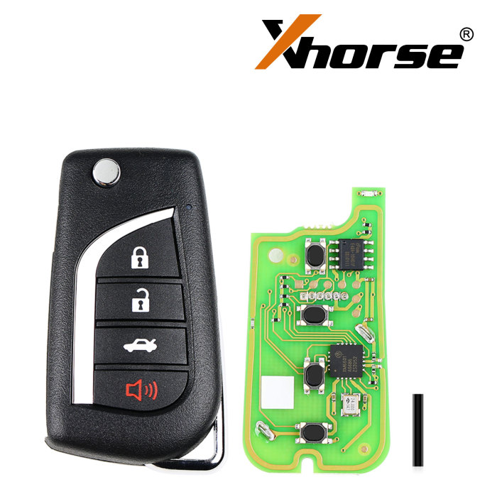 [RU Ship] Xhorse XKTO10EN Wire Remote Key Toyota Flip 4 Buttons English Version 5pcs/lot