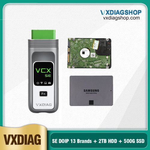 [8th Anni Sale] Complete Version VXDIAG VCX SE DOIP Support 13 Car Brands incl JLR DOIP & PW3 with 2TB HDD & 500GB PW3 Software SSD