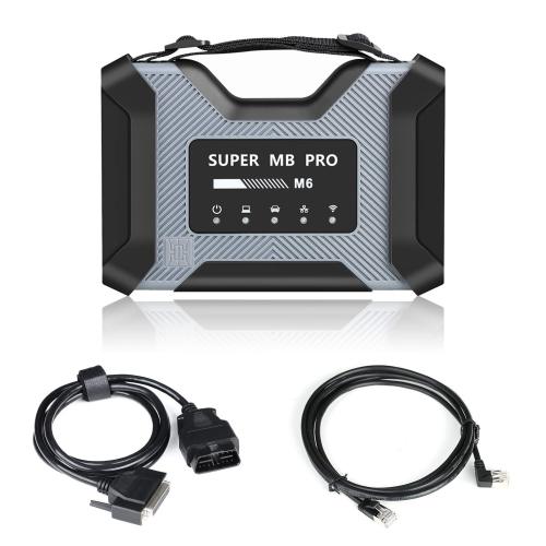 [EU Ship] SUPER MB PRO M6 Wireless Star Diagnosis Tool with Multiplexer + Lan Cable + Main Test Cable