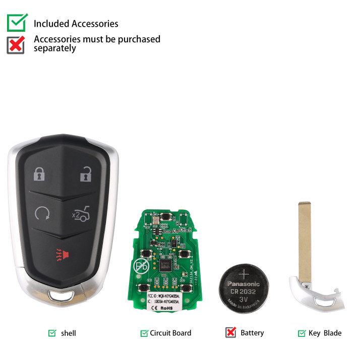 [In Stock] AUTEL IKEYGM005AL GM Cadillac 5 Buttons Universal Smart Key 5pcs/lot