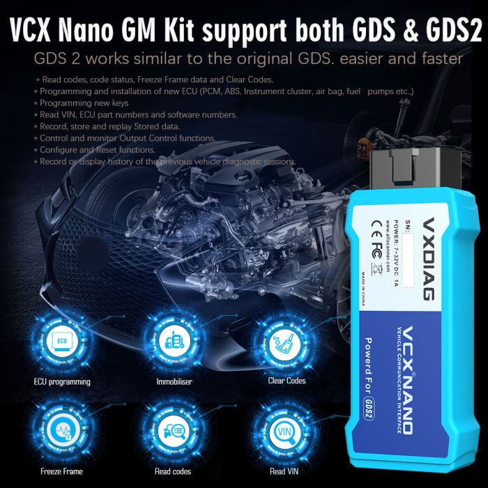 [8th Anni Sale] (Ship from US) WiFi Version VXDIAG VCX NANO for GM / OPEL GDS2 V2021.4 Tech2WIN 16.02.24 Diagnostic Tool