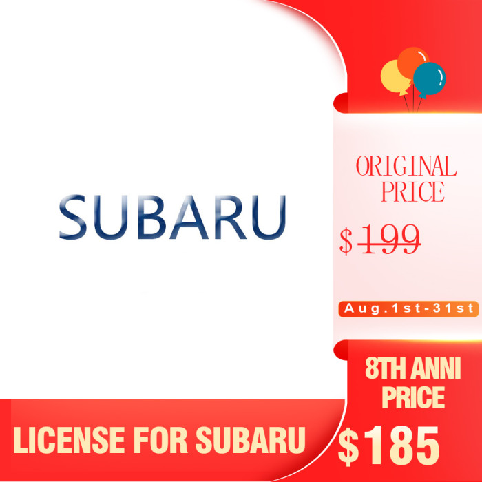 [8th Anni Sale] VXDIAG Multi Diagnostic Tool Authorization License for Subaru