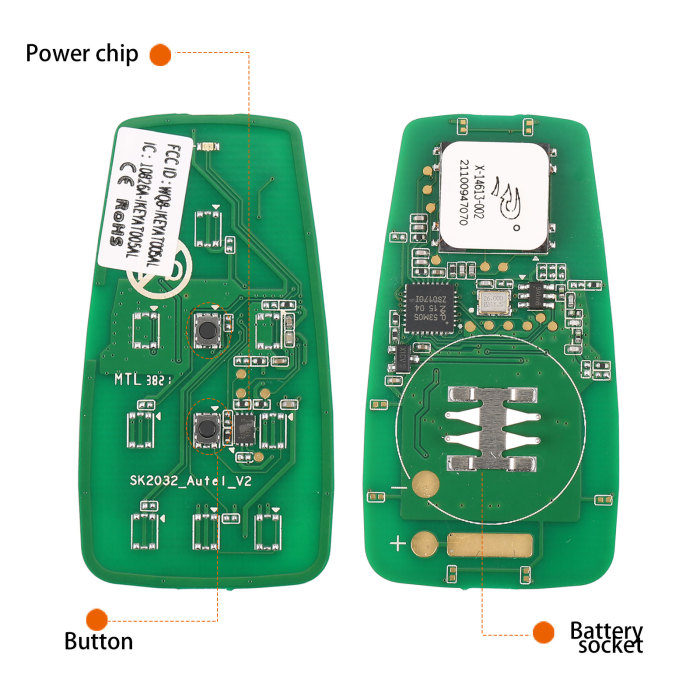 [In Stock] AUTEL IKEYAT002AL 2 Buttons Independent Universal Smart Key 5pcs/lot