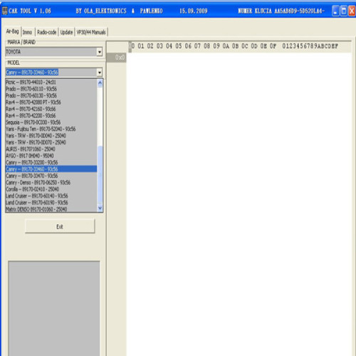 Car Tool Software Cartool V1.06 for Immo and Airbag Resetting