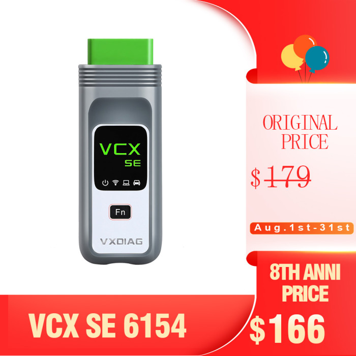 [8th Anni Sale] New Arrival WiFi VXDIAG VCX SE 6154 OBD2 Diagnostic Tool for VW Audi Skoda with Supports DoIP UDS Protocol with Free DONET