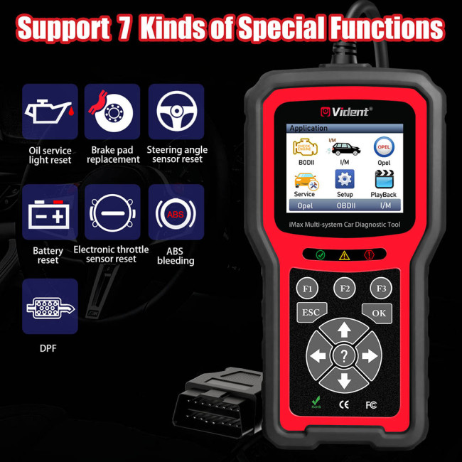 [US Ship] VIDENT iMax4305 OPEL Full System Car Diagnostic Tool for VAUXHALL OPEL Rover Support Reset/OBDII Diagnostic/Service