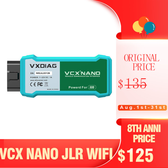 [8th Anni Sale] V162 VXDIAG VCX NANO for Land Rover and Jaguar JLR SDD WIFI Version