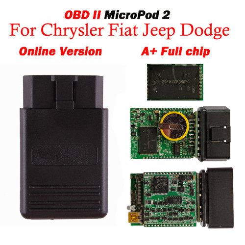 New MicroPod 2  V17.04.27 Micro Pod2 With Witech Software For Chrysler Jeep Dodge Fiat Support Online Programming