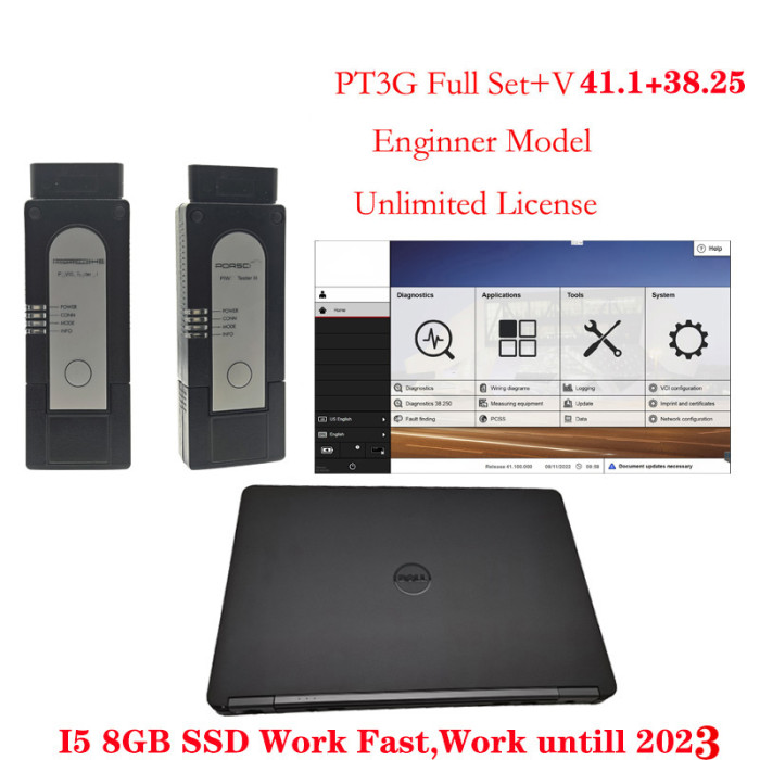 PIWIS 3 PT3G Tester III Engineer Version V41.5 + v38.2 With laptop E7450 I5 8GB SSD Ready To Use