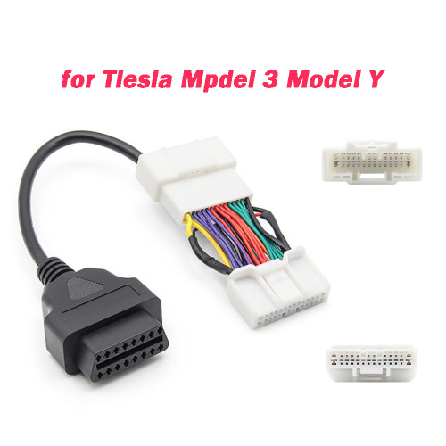 For Tesla Model 3 OBD Cable 12/20/26Pin Male Female to 16Pin Cable for Tesla Model Y Auto Adapter OBD2 Connector