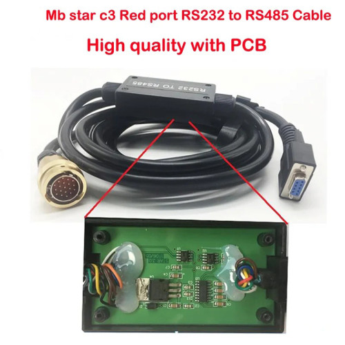 RS232 to RS485 diagnostic Cable  with PCB board inside for MB STAR C3 Multiplexer OBD2 cables for cars