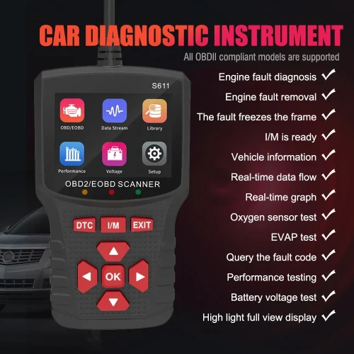 S611 OBD2 Automatic Scanner For Car Clearing Fault Code reader Professional Car Engine Fault Diagnosis Car Scanners PK V310