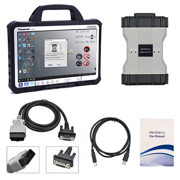 Mercedes Benz MB STAR C6 DOIP C6 Diagnostic VCI with V2025-3 Full Software update Online Support New Models with CF D1 For BENZ 12V Cars