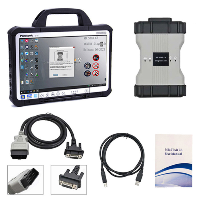 Mercedes Benz MB STAR C6 DOIP C6 Diagnostic VCI with V2024-3 Full Software update Online Support New Models with CF D1 For BENZ 12V Cars