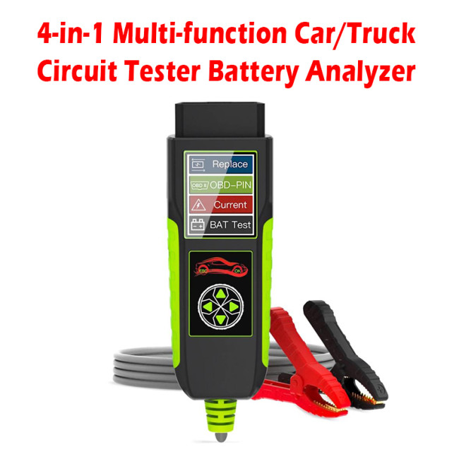 BT400 4-in-1 Multi-function Car Truck Circuit Tester Battery Analyzer OBD2 Voltage Diagnostic Tools