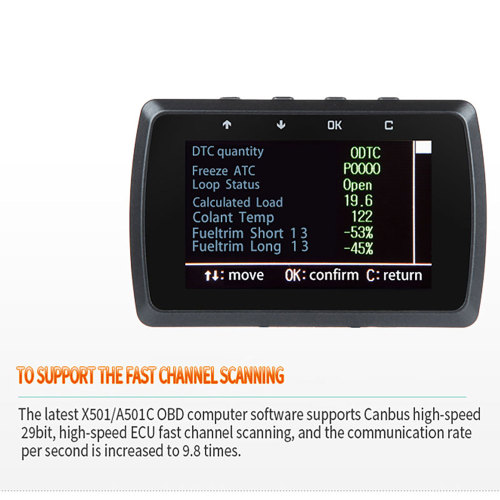 ALicar A501 OBD Car HUD  Head Up Display Trip Computer Intelligent Tire Monitoring