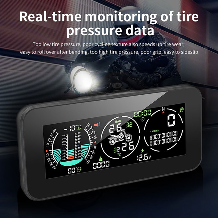 ALicar F3 Motorcycle Head Up Display GPS HUD tire pressure monitor overspeed alarm