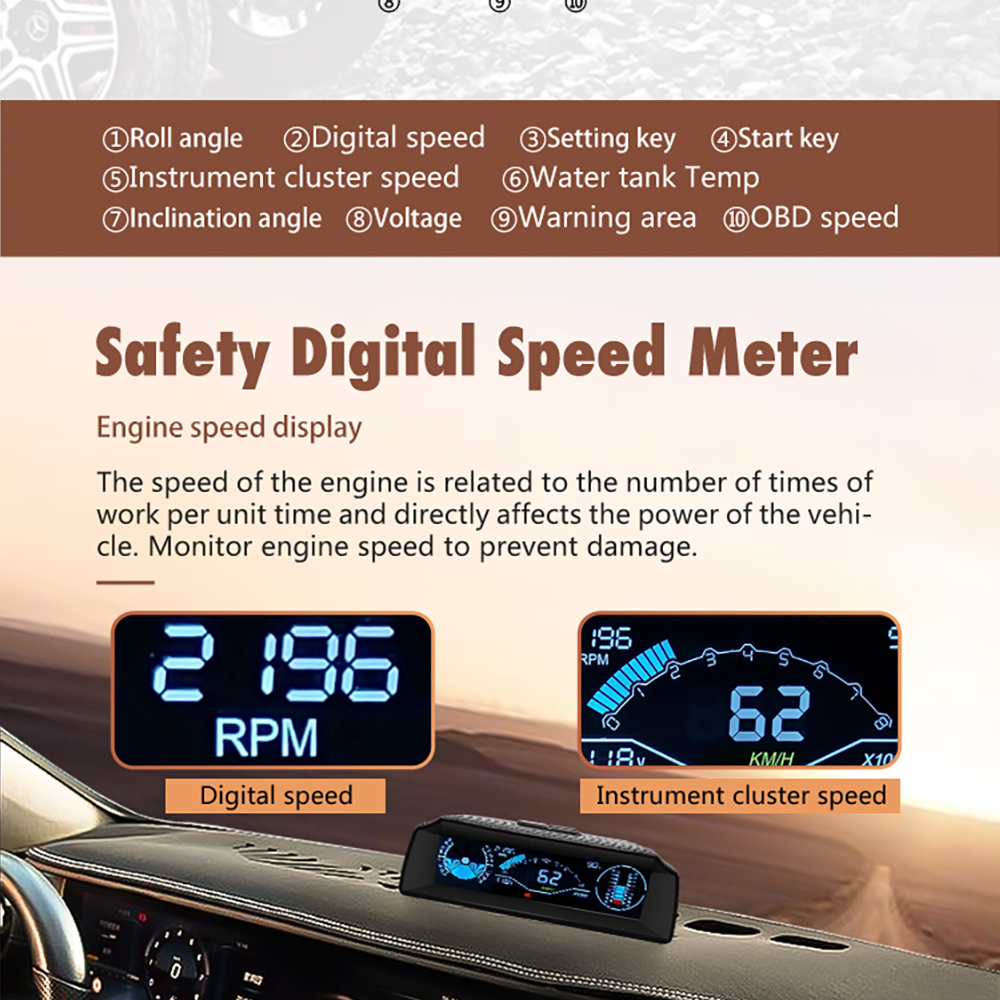 Car Speedometer Head up display