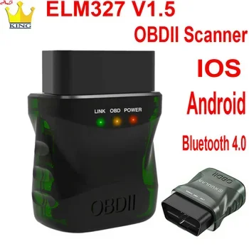 New ELM327 V1.5 Bluetooth Work With IOS Android Phone OBD2 Car Scanner Code Reader Tools