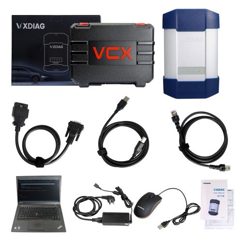 VXDIAG Multi Tool for Full 11 Brands incl JLR HONDA GM VW FORD MAZDA TOYOTA Subaru VOLVO BMW BENZ with 2TB HDD T440 Laptop