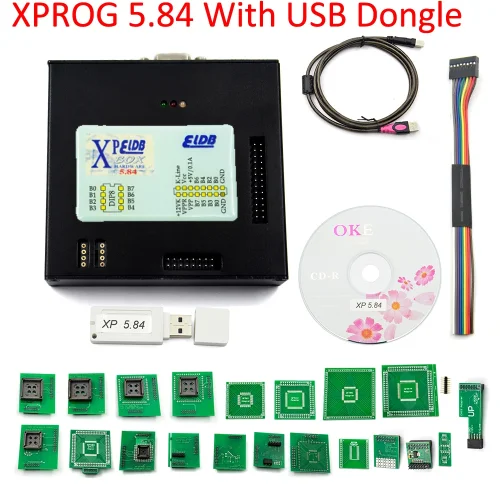 XPROG V5.84 ECU Programmer Chip Tuning Tool with USB Dongle Installation and Usage