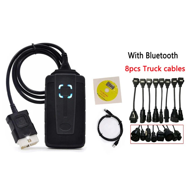 OBDII Car Diagnostic Tool For Wow Snooper 2022 2023 2021 V5.008 R2 Delphis OBD2 Scanner Truck Car Bluetooth Keygen Multilanguage
