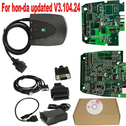 Newest V3.104.24 Honda HDS Diagnostic Tool With Double Board support VIN Reader