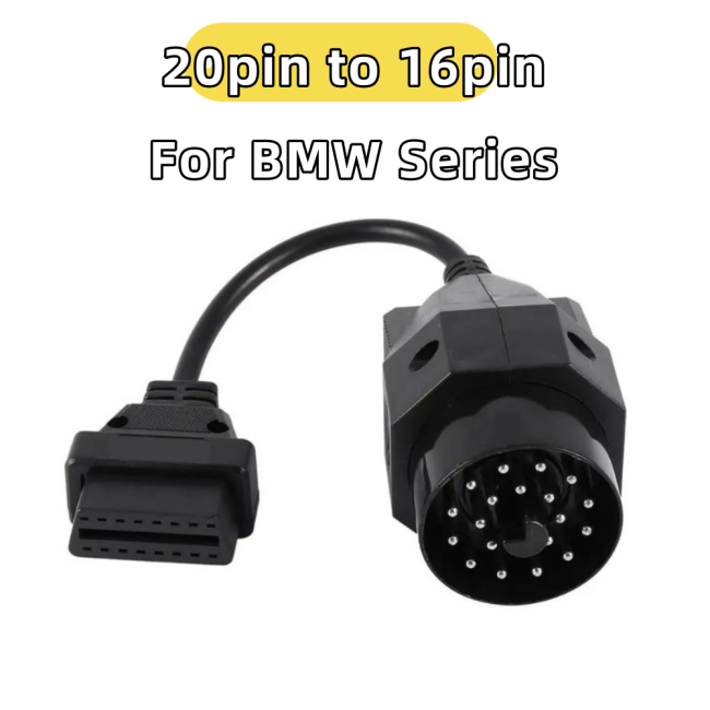 For BMW 20 PIN to 16 PIN OBD2 Female Adapter Connector OBD OBD2 OBDII Diagnosis Connector Extension Cable adapter for BM W